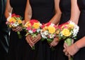 Bridesmaids and bouquets