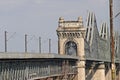 The old railroad bridge over Danube Royalty Free Stock Photo