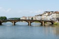 Arno River, Florence, Italy with magnificent houses lining the shore Royalty Free Stock Photo