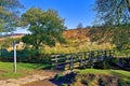 Bridge across Burbage Brook, near Padley Gorge, Grindleford, East Midlands.