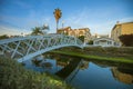 Bridge across the canals in Venice Beach, California Royalty Free Stock Photo