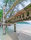 Bridge across Datai beach, Langkawi, Malaysia Royalty Free Stock Photo