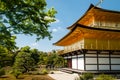 A bridge across the Kawakuchigo lake. Royalty Free Stock Photo