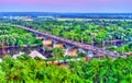 Bridge across the Klyazma River in Vladimir, Russia Royalty Free Stock Photo