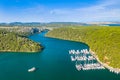 Bridge across Krka river in Croatia Royalty Free Stock Photo