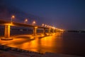 Bridge across the Mekong River Royalty Free Stock Photo