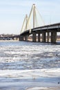 Bridge across Mississippi River in Alton Royalty Free Stock Photo