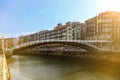 The bridge across the Nervion river in the old town of Bilbao, Spain. Royalty Free Stock Photo