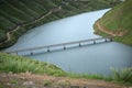 Bridge across part of Katse Dam in Lesotho Royalty Free Stock Photo