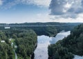 The bridge across Rappbode Dam lake in Harz, Germany