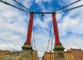 Bridge across river Rhone on winter sunny day, Lyon Royalty Free Stock Photo