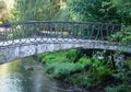 Bridge across a small river in a park