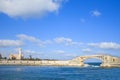 Bridge in Alexandria and Palace, Egypt Royalty Free Stock Photo
