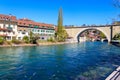 Bridge along the Aare river in historical old town of Bern, Switzerland Royalty Free Stock Photo