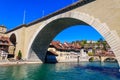 Bridge along the Aare river in historical old town of Bern, Switzerland Royalty Free Stock Photo