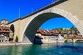 Bridge along the Aare river in historical old town of Bern, Switzerland Royalty Free Stock Photo