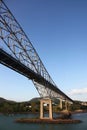 Bridge of the Americas, from below, Panama City, Panama Royalty Free Stock Photo