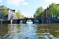 Bridge on Amstel river, Netherlands, Europe Royalty Free Stock Photo