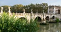 Bridge of Angels Ponte Sant`Angelo a famous Roman pedestrian bridge in Adriano Park in Vatican City, Rome Royalty Free Stock Photo