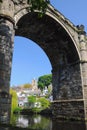 Bridge arch and castle in Knaresborough, Yorkshire