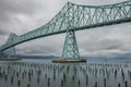 Bridge in Astoria Oregon, crosses over the Columbia River into Washington. The 4.2 mile long Astoria Megler bridge Royalty Free Stock Photo