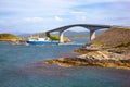 Bridge on Atlantic road Norway Royalty Free Stock Photo