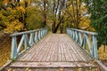 Bridge in Autumn Forest