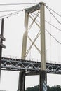 Bridge in the Barito River, Indonesia Royalty Free Stock Photo