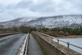 Bridge of Blessington Lakes with Snow on the Mountains