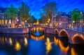 Bridge Blue hour arch over canal