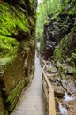 Flume Gorge in Lincoln New Hampshire White mountains Royalty Free Stock Photo