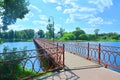 A bridge through Bogoroditsky city pond