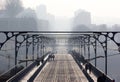 Bridge, brig, causeway, infinite, endless, boundless, infinitive, ilimitable, mist, fog, haze, cloud, blur, city, skyline, oporto,