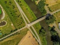 A bridge in Brno south from above, Czech Republic Royalty Free Stock Photo