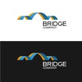 Bridge building company logo template. Royalty Free Stock Photo