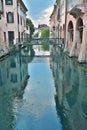 Bridge in Buranelli canal, historic center of Treviso