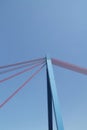 Bridge, cable construction of the Rhine bridge near Speyer, transport route in Germany