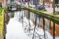 Bridge Canal Bicyles Reflection Delft Holland Netherlands