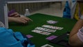 Bridge card game, during the Thailand National Games, Chiang Rai Games. Royalty Free Stock Photo