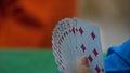 Bridge card game, during the Thailand National Games, Chiang Rai Games. Royalty Free Stock Photo