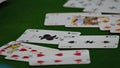 Bridge card game, during the Thailand National Games, Chiang Rai Games. Royalty Free Stock Photo