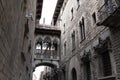 Bridge at Carrer del Bisbe in Barri Gotic Royalty Free Stock Photo