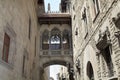 Bridge at Carrer del Bisbe in Barri Gotic, Barcelona Royalty Free Stock Photo