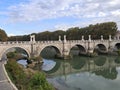 The Bridge of Castel Sant Angelo Rome Royalty Free Stock Photo