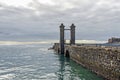 Bridge with Castle Doors and the Castle of San Gabriel in Arrecife, Lanzarote Royalty Free Stock Photo