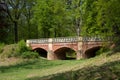 Bridge in the castle park in Muskau.