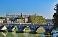 Bridge and castle Sant Angelo, Rome Italy