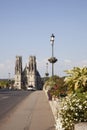 Bridge and cathedral of pont a mousson Royalty Free Stock Photo