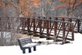 Bridge at Chain O`Lakes State Park, Winter