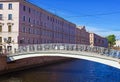 Bridge on the channel of Griboedov in St Petersburg, Royalty Free Stock Photo